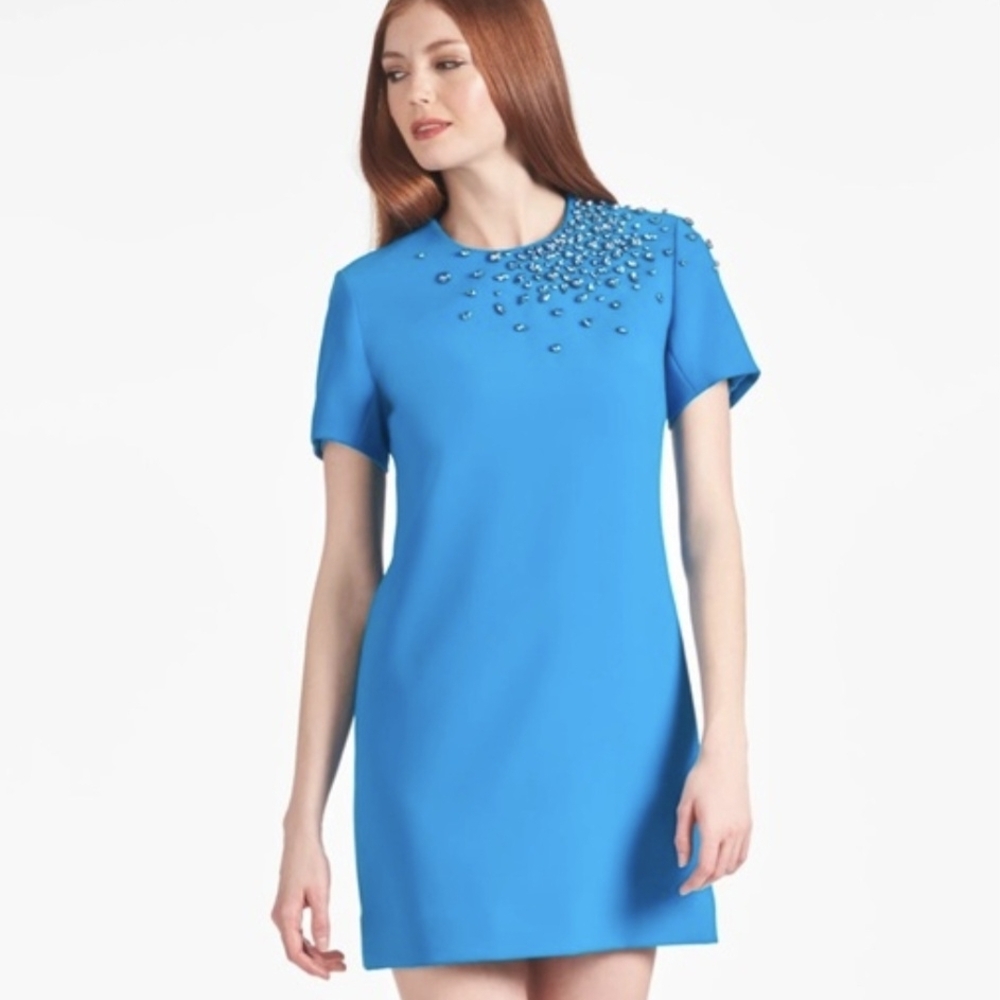 Sachin + Babi Vibrant Blue Mini Dress with Embellishments